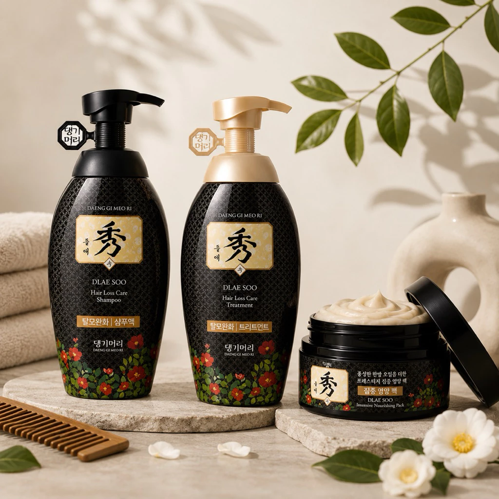 (พร้อมส่ง) Daeng Gi Meo Ri DLAE SOO Hair Loss Care Shampoo and Treatment