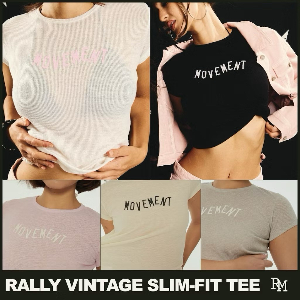 Used Rally Movement Slim-fit tee - เสื้อยืดลายโลโก้ Movement ทรง Slim-fit