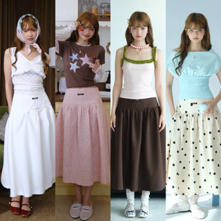 !NEW BABY DAISYY MIDI LONG SKIRT! กระโปรงยาวซิปข้าง* (อ่านรายละเอียดก่อนสั่งซื้อค่ะ)