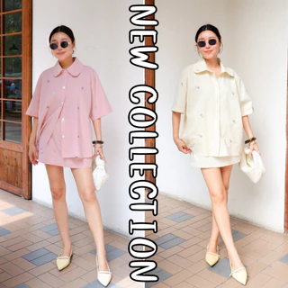 Top10 DAISY เสื้อ+กระโปรง รวมงานเซทคอบัว ใส่ไปเที่ยวไปคาเฟ่ กระโปรงมีซับในเป็นกางเกง CARDIGAN_NISTA
