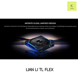 NEW ! TL FLEX LCD Fancase Lian WIRELESS Li rgb uni Fan case 120mm พัดลม เคส สีขาว REVERSE TL120 BLACK ดูดเข้า เป่าออก