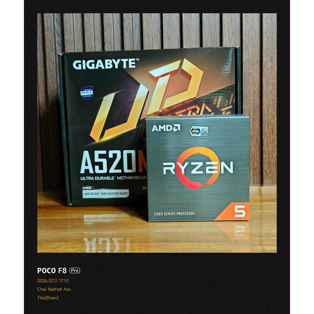 CPU AMD RYZEN 5 5500 6C/12T + GIGABYTE A520M K V2 (DDR4) รูปที่ 2