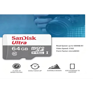 SanDisk Micro SD Card Class10 32GB 64GB 128GB 256GB 512GB 1TB ความเร็ว 100MB/s สำหรับโทรศัพท์ มือถือ กล้องติดรถยนต์ กล้