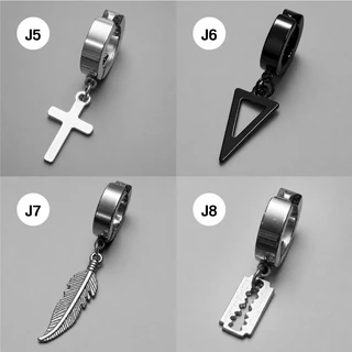 ต่างหูหนีบ ต่างหูห่วง ต่างหูผู้ชาย รหัส (J) จำนวน 1 ข้าง
