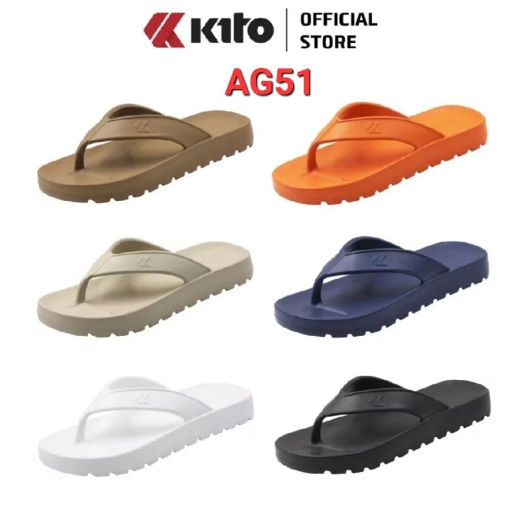 รองเท้าแตะหูหนีบ Kito AG51 ไซส์ 36-43 พื้นนุ่ม น้ำหนักเบา ใส่สบาย ใส่ได้ทั้ง ผู้ชายผู้หญิง