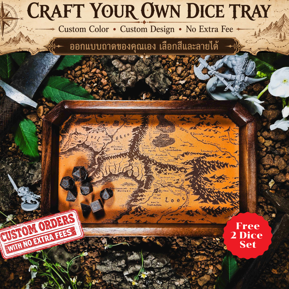 Dungeon Master Tray | Faux & Genuine Leather | RPG Dice Tray | Dungeons and Dragons Dice | DnD Dice 