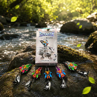 กบยางสเตลท์ Stealth V9 จากค่ายเฟริ์สลัวล์ (ขนาด 3.7 cm น้ำหนัก 7 กรัม 3 ใบหลิว) -Thibaan Fishing
