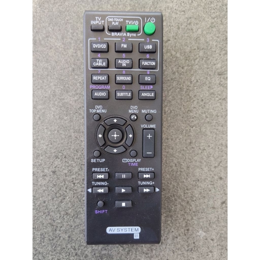 รีโมทเครื่องเล่น Sony dvd home theater ใช้กับรุ่น DAV-TZ135, DAV-TZ140, DAV-TZ145, DAV-TZ150, HBD-TZ