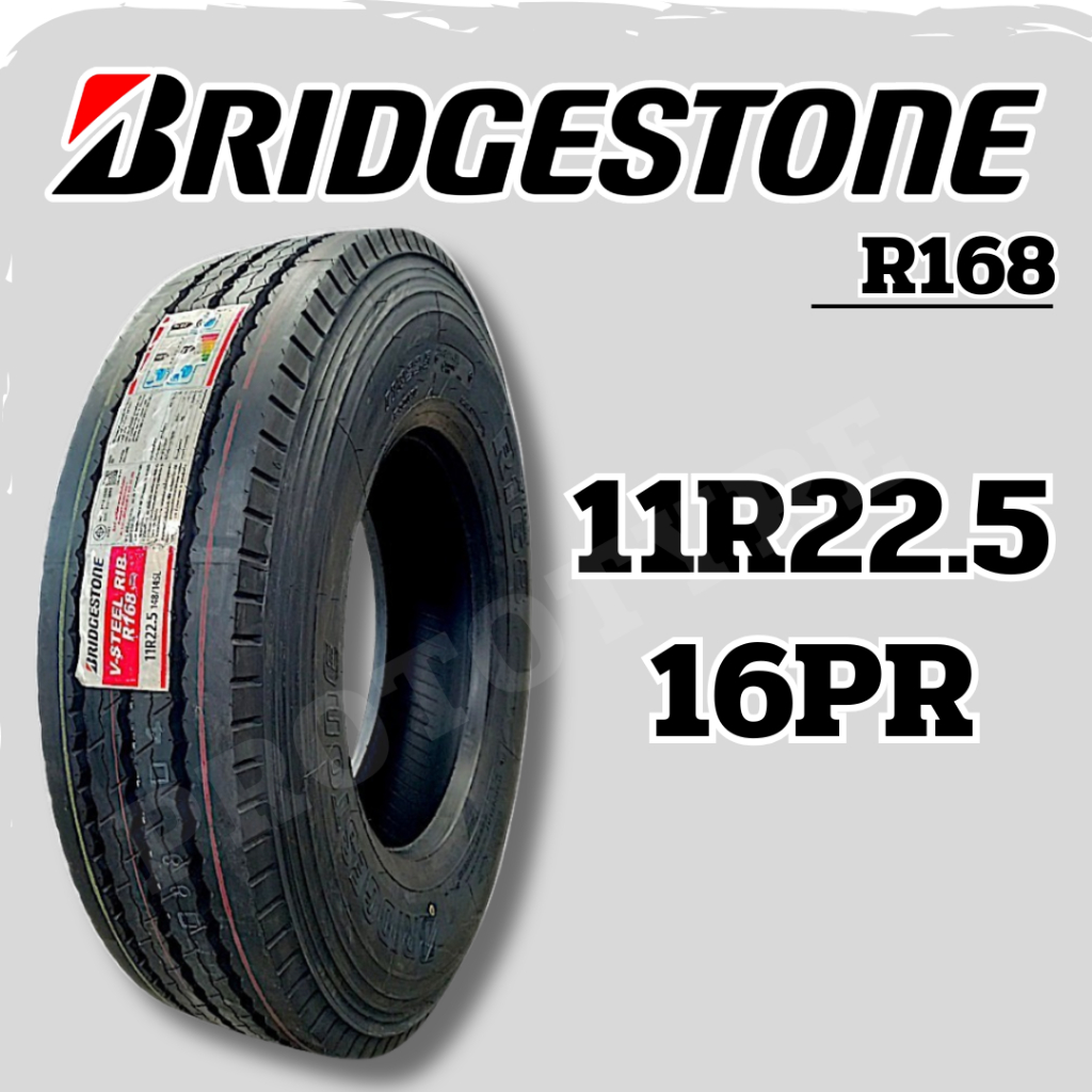 ยางรถบรรทุกสิบล้อ เรเดียล 11R22.5 16PR ยี่ห้อ Bridgestone รุ่น R168