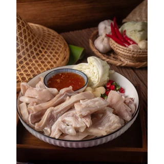 แหนมหูหมูสุกพร้อมทาน+น้ำจิ้มรสเด็ด กรุบ กรอบ ทำ สดใหม่ อร่อยทุกคำ