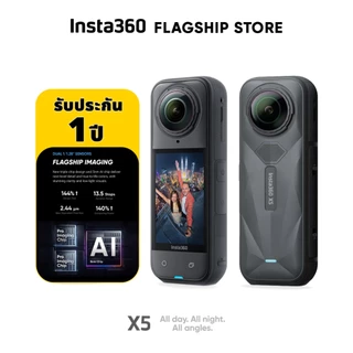 INSTA360 X5 กล้องแอคชั่น ถ่ายวิดีโอ 8K กันน้ำลึก 15m Sensor 1/1.28" ถ่ายรูป 72mp USB-C กล้อง 360 Action Camera