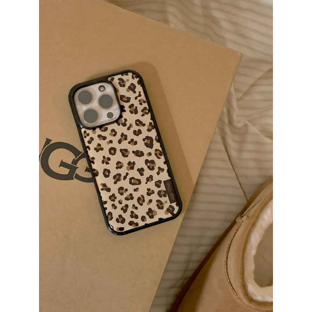 [PREORDER] Lilydaily Epoxy & Glass Bumper Phone Case / Leopard