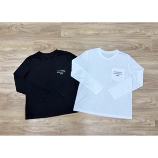 BY IRA (2515) Acne Pocket Top เสื้อแขนยาวสกรีนตัวอักษรด้านหน้า ใส่ลำลอง เนื้อผ้านิ่ม