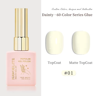 Nawoelite เล็บเจล ทําเล็บ สีทาเล็บเจล เจลทาเล็บสีพื้น 60 สีให้เลือก สีสันหลากหลาย ต้องใช้ไฟ LED/UV แนะนำโดยร้านเล็บ
