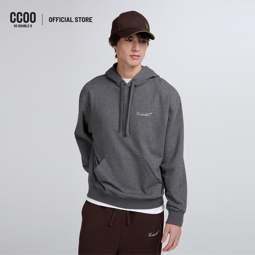 CC DOUBLE O BOXY PULLOVER HOODIE ผู้ชาย เสื้อฮู้ดทรงบ็อกซี่ รุ่น O26WGMA220 (AW26 #A2)