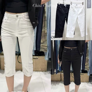 📍พร้อมส่ง📍62056 🇰🇷FSY🇰🇷 Relax Stretch Capri Denim ไอเทมกางเกงยีนส์สีเบสิคทรงคาปรีสุดฮิต ให้ลุคดูเรียบหรู