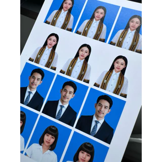 รูปสมัครงาน อัดรูป 1นิ้ว 1.5นิ้ว3นิ้ว กระดาษโฟโต้แท้ 🎯ส่งด่วนได้รับใน4ชั่วโมง