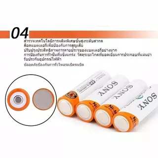 Sony ถ่านชาร์จ AA4600mAh /AAA 4300 mAh NIMH Rechargeable Battery1.2V 2-8ก้อน charger