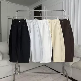 PTJ30373 Gianni Barrel Jeans กางเกงยีนส์ทรงบาเรลกระบอกใหญ่ PROMTHONG