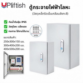 Upliftish กล่องตู้ไฟฟ้าโลหะกันน้ำ กล่องกระจายสายไฟ ตู้ควบคุมไฟฟ้า สำหรับระบบ CCTV