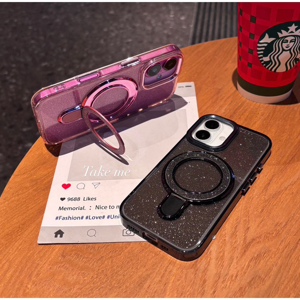 TakeMeเคส MagSafeขาตั้งกากเพชรสำหรับSamsung S23ultra S24ultra S24fe S25ultra S25fe S26ultra A55 A56 