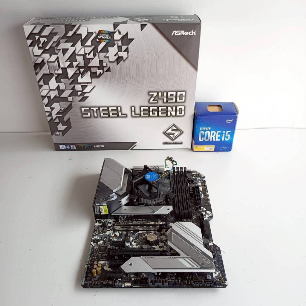 CPU  Core i5  10400 + M/B  Asrock  Z490  STEEL  LEGEND  DDR4  ประกัน 2 เดือน