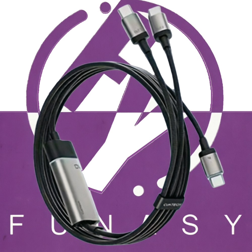 CUKTECH NO.10 สายเคเบิลแบบ C คู่ 100W 2 ใน 1 สายพลังงานซุปเปอร์ชาร์จอย่างรวดเร็ว