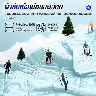 ผ้าห่มไหมเย็น ❄ ผ้านวมเย็น ลื่นนุ่มสบายผิว เย็นทันทีที่สัมผัส 3.5/5 /6 /6.5 ฟุต ระบายอากาศดี
