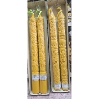 เทียนพรรษา เทียนเหลือง เทียนพรรษาแกะลาย เทียนคู่