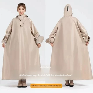 LEEGO เสื้อกันฝนมอเตอร์ไซค์ รถสกู๊ตเตอร์ วัสดุ EVA หนาขึ้น ดีไซน์ยาวตัวเดียว กันลม กันน้ำ สำหรับขี่รถ