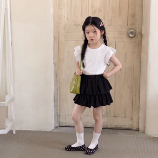 PRINCESS KESLI 2-12 ปี กระโปรงกางเกงแฟชั่น สําหรับเด็กผู้หญิง แบบทรงเค้ก และแบบจีบพลีท（พร้อมกางเกงขาสั้นซับใน