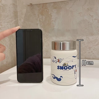 Snoopy แก้วกาแฟ สแตนเลส สแตนเลสSUS316L เคลือบเซรามิก 280ml. แก้วเก็บความเย็น จัดส่งจากประเทศไทย
