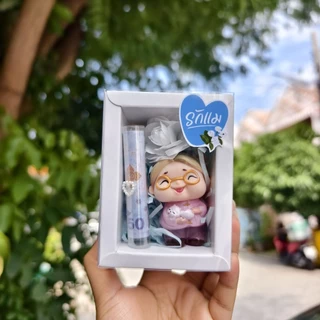 ของขวัญวันแม่ ใส่เงินได้ กล่องของขวัญ รุ่นพวงมาลัยจิ๋ว/คุณยาย ใส่ธนบัตรได้ 1 ใบ