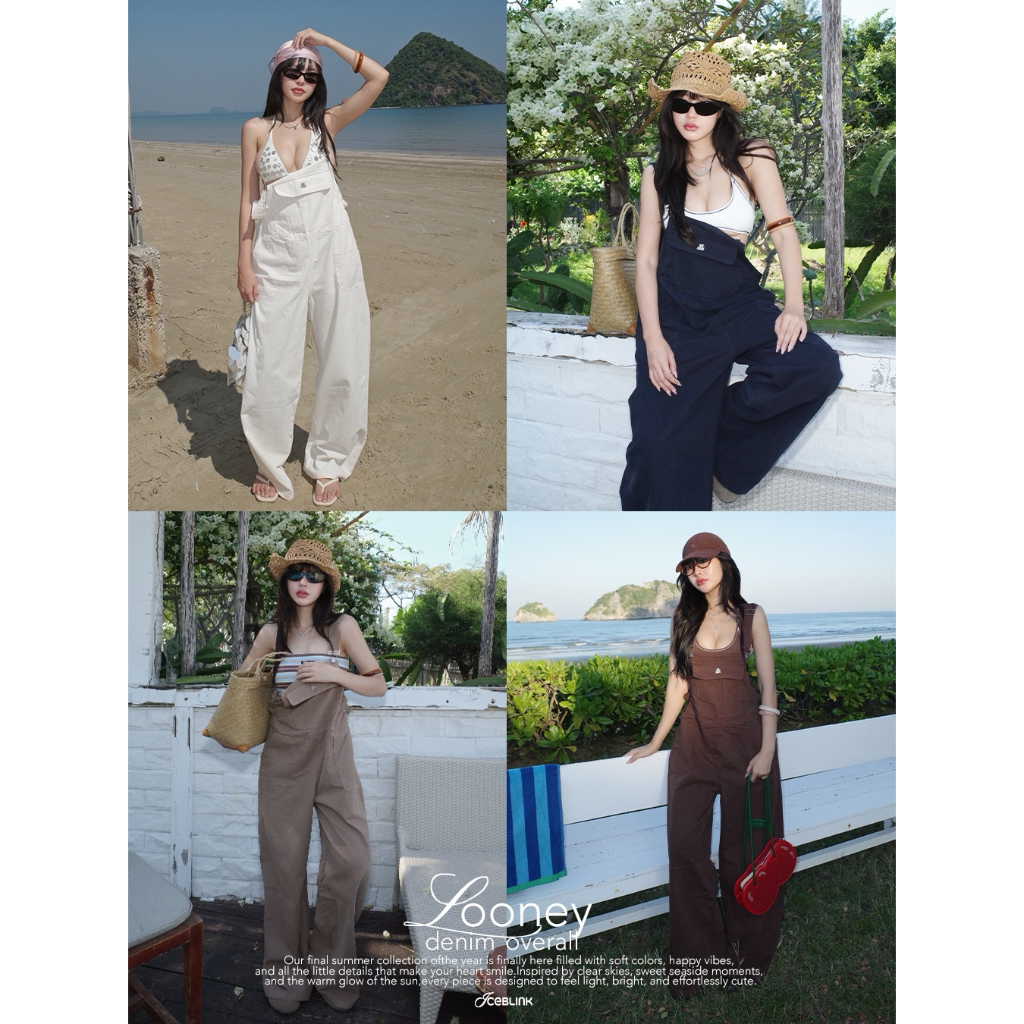 ICEBLINK l Looney denim overall เอี๊ยมยีนส์