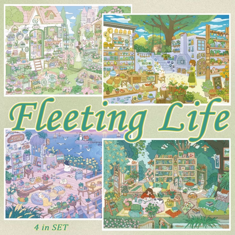 สติ๊กเกอร์ 3D Sticker Scene [ชุด Sunny 22.0 Fleeting Life] DIY ฉากสติ๊กเกอร์ภูมิทัศน์กันน้ำ Journal Scrapbooking