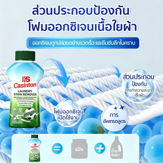 Rabito ผงขจัดคราบสำหรับผ้าขาวและผ้าสี คราบอาหาร คราบเหงื่อ ซักสะอาด ลดกลิ่นอับ แอคทีฟออกซิเจน 350ก.
