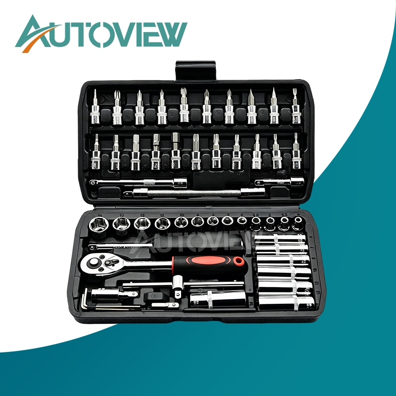 ชุดบล็อก ประแจ ชุดใหญ่ เครื่องมือช่างครบชุด ลูกบล็อกหลายขนาด ใช้งานทนทาน Autoview