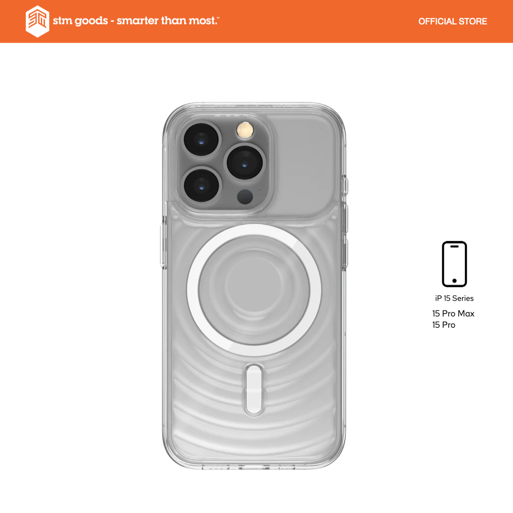 STM Goods เคสกันกระแทก Reawaken Ripple Mag Case ใช้สำหรับ iPhone 15 Series - Clear