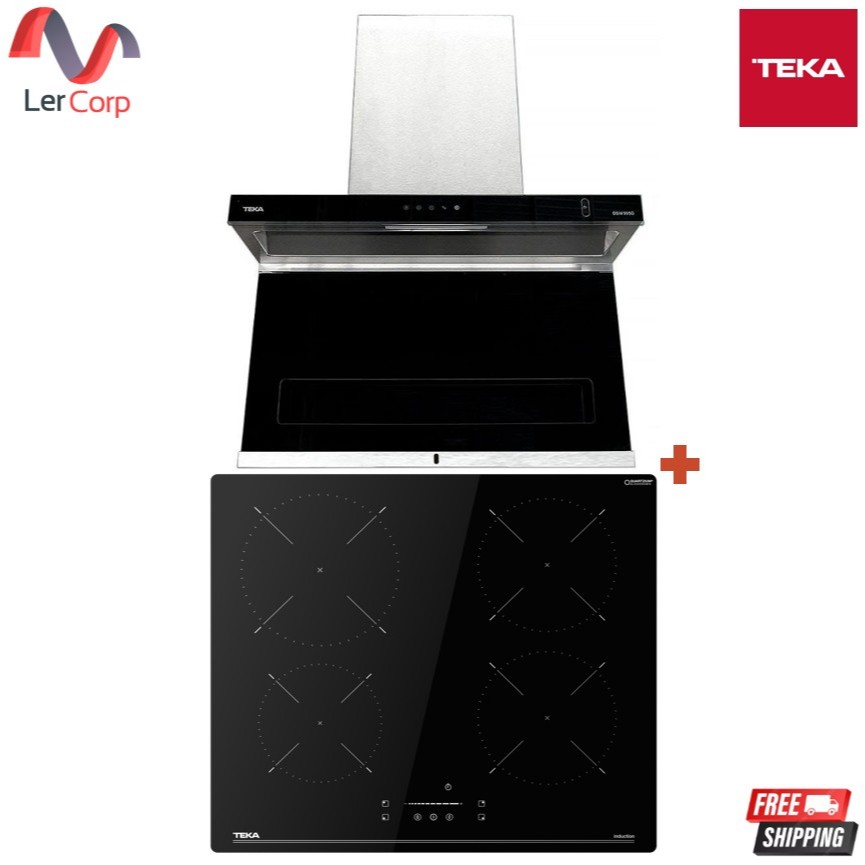 (Teka) เครื่องดูดควัน รุ่น DSW 995 G + เตาไฟฟ้า Induction 4 หัวเตา รุ่น IBC 64110 SSM BK