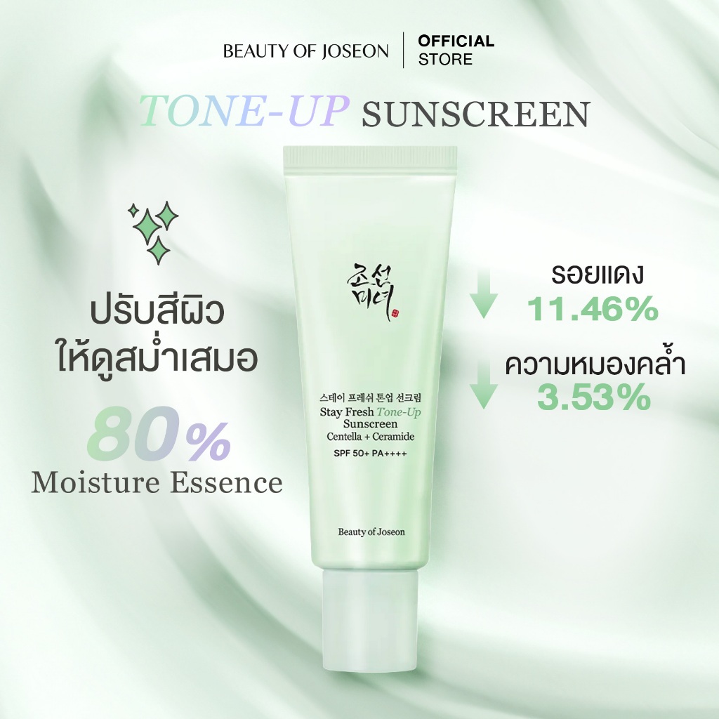 NEW Beauty of Joseon Stay Fresh Tone-Up Sunscreen Green