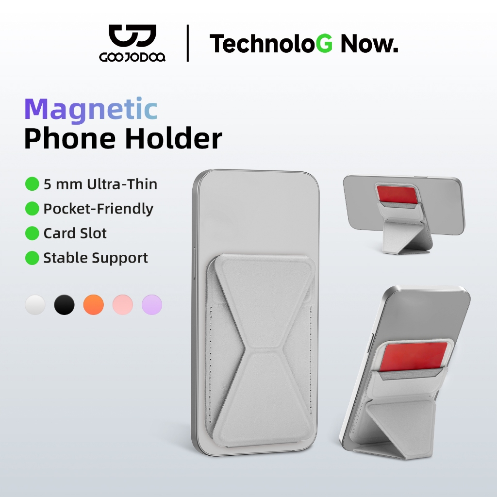 GOOJODOQ Phone Holder BD3022 ขาตั้งโทรศัพท์มือถือ ดูดแม่เหล็ก พับได้ ปรับมุมได้ หนัง ที่ตั้งโทรศัพท์