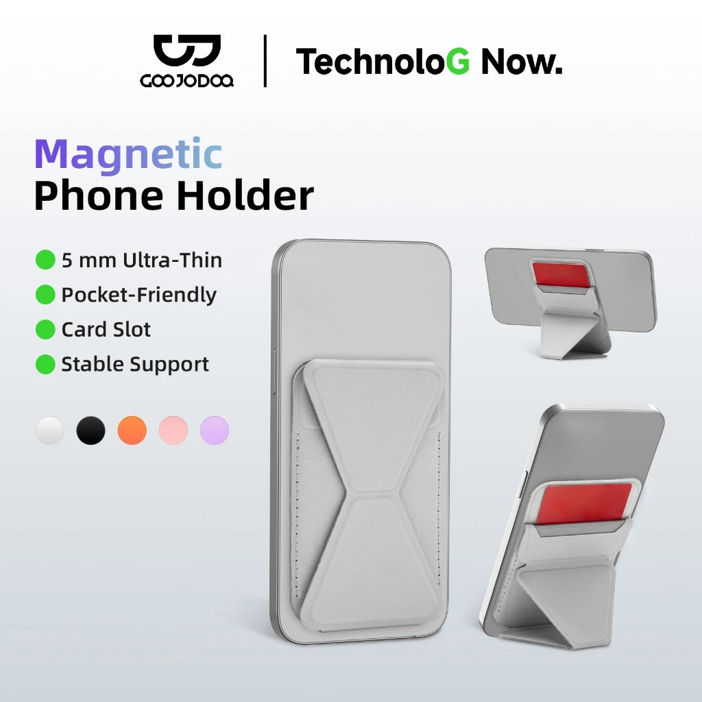 GOOJODOQ Phone Holder BD3022 ขาตั้งโทรศัพท์มือถือ ดูดแม่เหล็ก พับได้ ปรับมุมได้ หนัง ที่ตั้งโทรศัพท์
