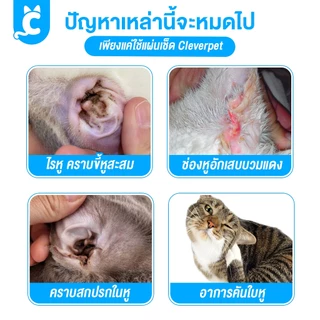 [ส่งฟรี🇹🇭] Cleverpet แผ่นเช็ดหูสุนัขและแมว 130 แผ่น ผ้าเช็ดทำความสะอาดเปียก Ear Wipes