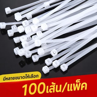 RAYPAL เคเบิ้ลไทร์ 100เส้น Cable Tie4/6/8/10/12นิ้ว สายรัดไนล่อน หนวดกุ้ง สายเคเบิ้ลไทร์ Nylon Plastic ขายส่ง จังหวัดปท
