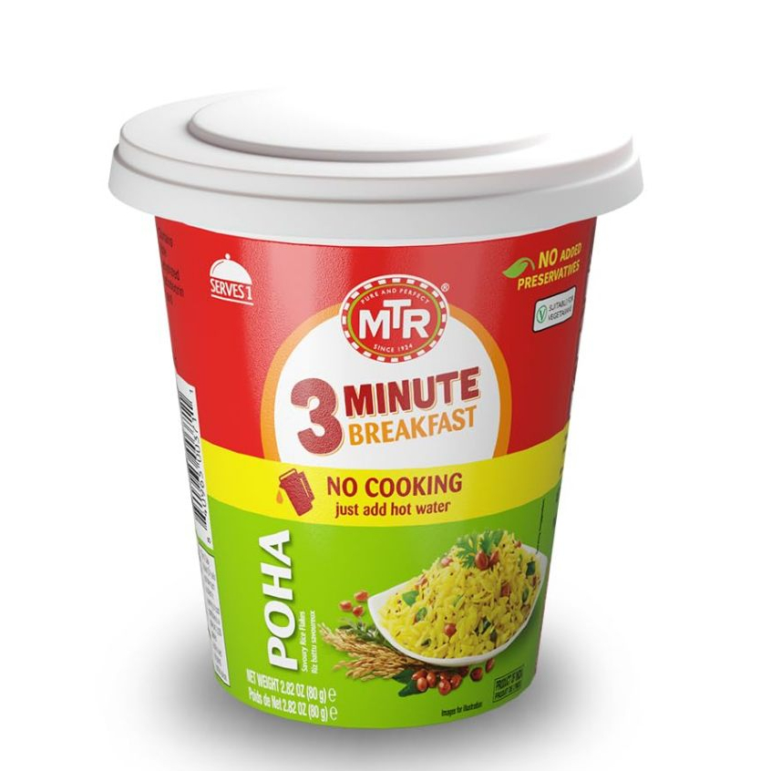 MTR 3mintus breakfast poha cupp 80g
