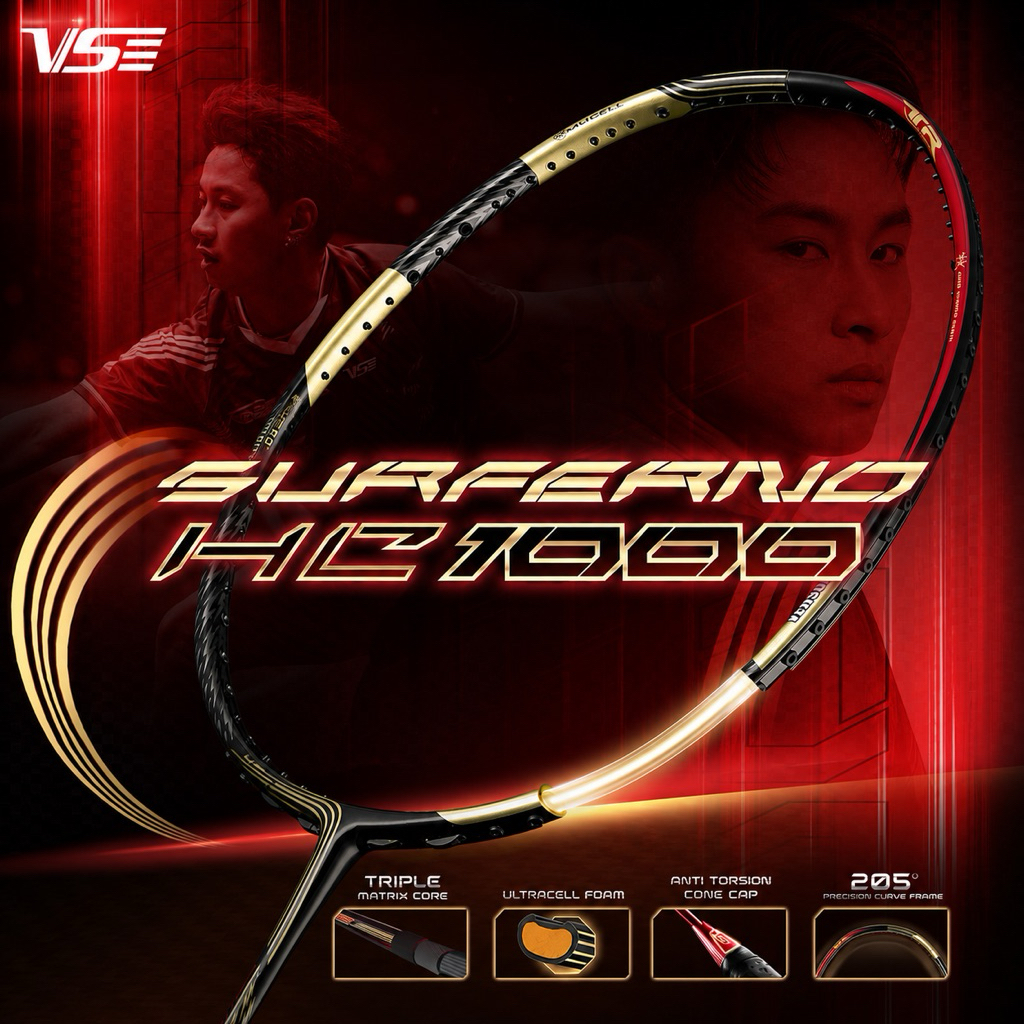 ‼️NEW ‼️ ไม้แบดมินตัน VS VENSON SURFERNO HC1000 🚨 ของแท้ แถมเอ็น+กริป+ซฮง พร้อมขึ้น ประกันไทย