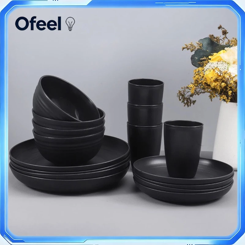 Ofeel ชามฟางข้าวสาลี ชามแกง ชามข้าว ชามมาม่า Pack Set ราคาส่ง Microwave Safe ทนความร้อน ตกไม่แตก bowl ใหญ่ 12cm