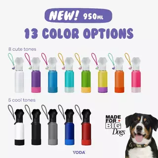(JUMBO) YodaBottle กระติกน้ำเย็นสัตว์เลี้ยง 950มล สลักชื่อ ฟรี