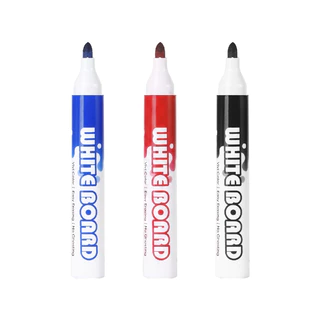 ชุดปากกาไวท์บอร์ด 3+1 พร้อมแปรงลบ ปากกา Whiteboard Marker สีดำ น้ำเงิน แดง เขียนลื่น ลบสะอาด สำหรับโรงเรียน สำนักงาน