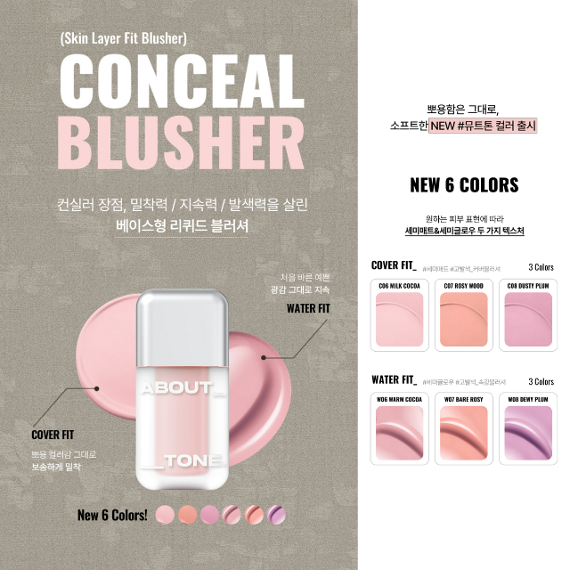 [About Tone] SKIN LAYER FIT BLUSHER บลัชสีชัด สีทน